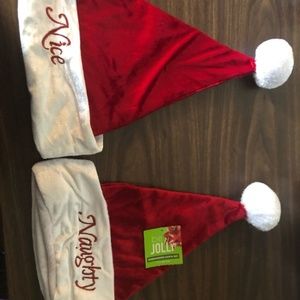 Naughty & Nice Santa Hat lot of 6 hats.